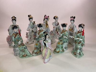 Lot 508 - Ten contemporary well modelled Chinese...