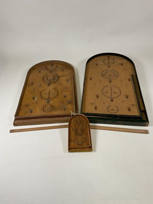 Lot 403 - Two vintage bagatelle boards and a similar...