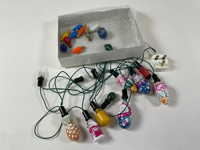 Lot 541 - A set of vintage moulded glass Christmas lights.