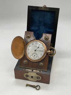 Lot 1309 - WALTHAM; an early 20th century gold plated...