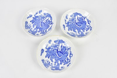 Lot 2813 - A group of three blue and white transfer...