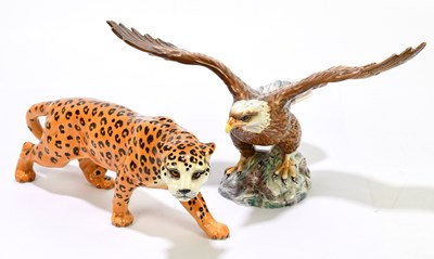 Lot 575 - BESWICK; a model of a stalking leopard, length...