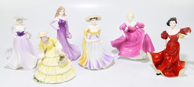 Lot 604 - COALPORT; a collection of six figures to...