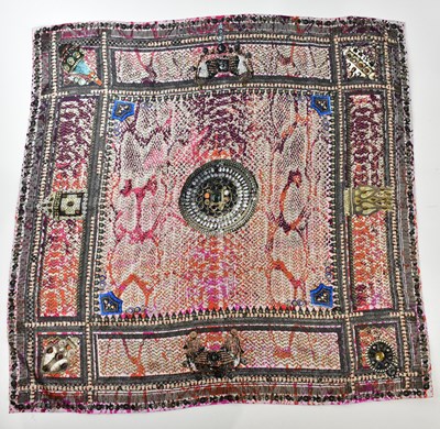Lot 863 - JANE CARR; an unused 100% silk pink and...