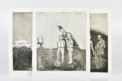 Lot 1730 - MANNER OF JOHN BELLANY; set of three etchings,...