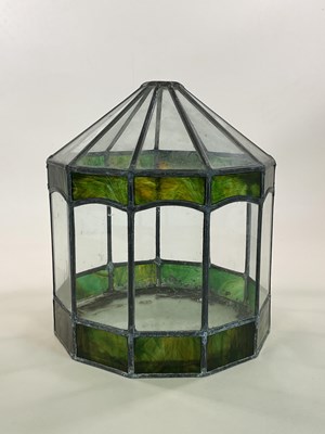 Lot 564 - A hendecagon terrarium, with lead frame, with...