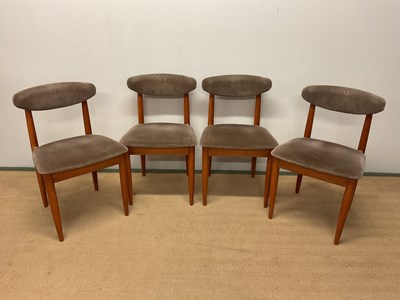 Lot 686 - A set of four mid 20th century beech framed...