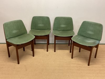 Lot 687 - A set of four mid 20th century teak framed...