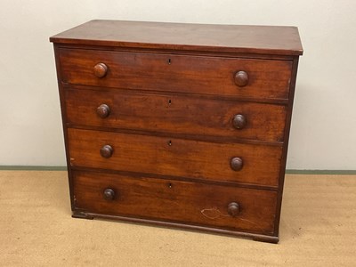 Lot 669 - A 19th century mahogany chest of drawers, with...