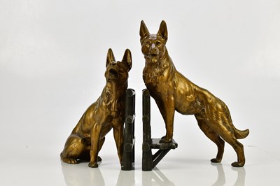 Lot 2090 - A pair of Art Deco spelter novelty bookends,...