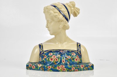 Lot 2246 - An Art Deco ceramic female bust in the manner...