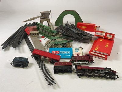 Lot 373 - HORNBY; train items, including track, scenery...