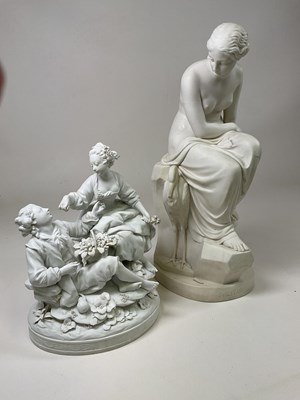 Lot 489 - A Parian ware figure, 'Solitude' by J Lawlor,...