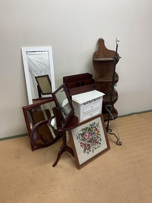 Lot 715 - A group of furniture, to include a standard...