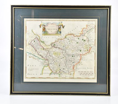 Lot 1591 - ROBERT MORDEN; an 18th century map of Chester,...