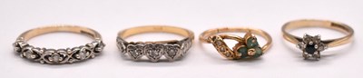 Lot 1217 - An 18ct yellow gold diamond set heart shaped...
