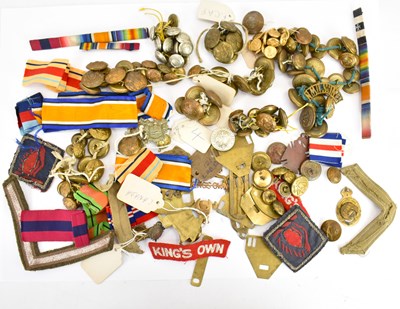Lot 590 - A collection of WWII and other buttons, metal...