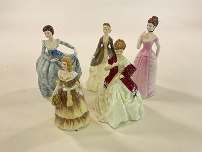 Lot 495 - A collection of five Coalport and Royal...