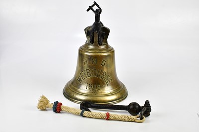 Lot 1246 - A ship's bell, inscribed 'HMS Weybourne 1919',...