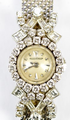 Lot 583 - JAEGER-LECOULTRE; a lady's vintage 18ct white...