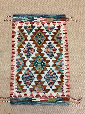 Lot 554 - A Chobi Kilim, 93 x 60cm.