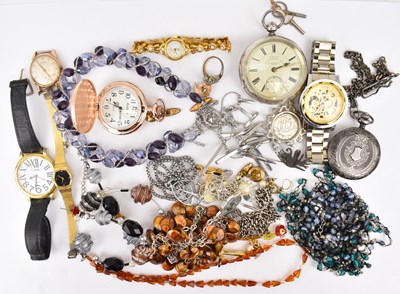 Lot 1051 - Various items of mixed costume jewellery, to...