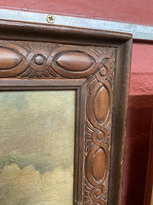 Lot 33 - N MOORE; 19th century oil on board, 'The...