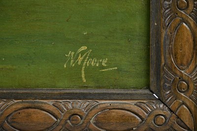 Lot 33 - N MOORE; 19th century oil on board, 'The...