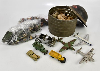 Lot 243 - A collection of painted lead figures including...