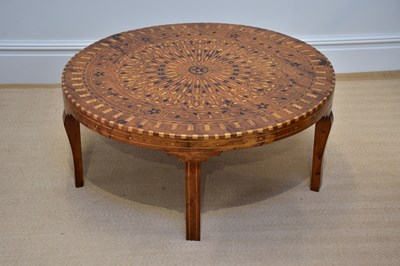 Lot 1020 - An early 20th century Eastern marquetry inlaid...