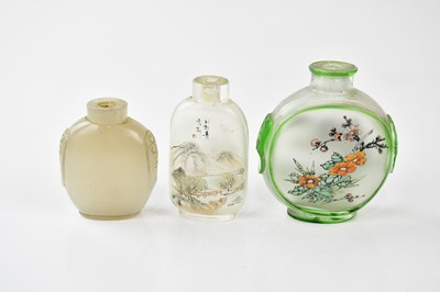 Lot 2679 - Three Chinese snuff bottles including two...