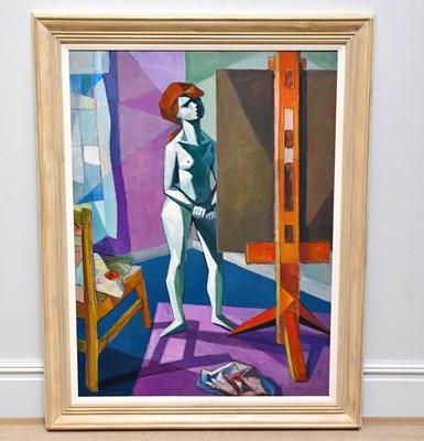 Lot 1602 - EMMANUEL LEVY (1900-1986); oil on board, nude...