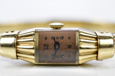 Lot 587 - A lady's 9ct yellow gold wristwatch with...