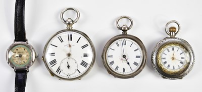 Lot 668 - MEDANA; a hallmarked silver cased lady's...