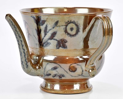 Lot 2757 - A 19th century salt glazed posset pot with...