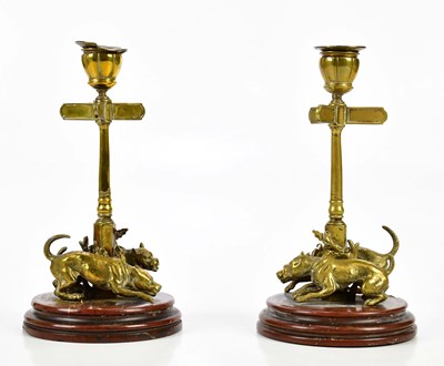 Lot 1446 - A pair of late 19th century bronze...