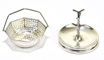 Lot 2330 - A George V hallmarked silver ring tree with...