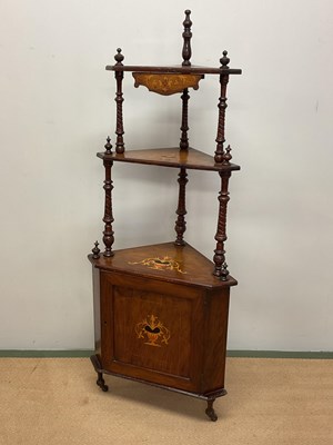 Lot 672 - A late 19th century inlaid mahogany three...