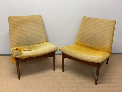 Lot 642 - A pair of mid 20th century teak framed...