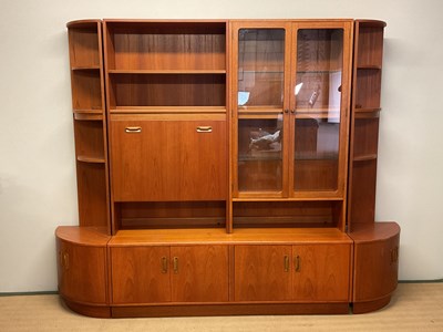 Lot 648 - G-PLAN; a Fresco teak sectional wall unit,...