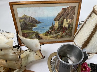 Lot 47 - Collectors' items including table lamp, oil...