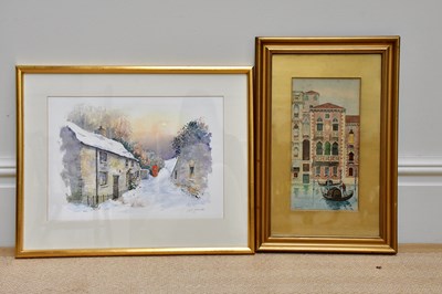 Lot 1637 - G ROMINELLE; watercolour, Venice, signed lower...