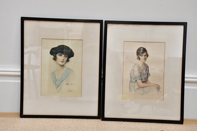 Lot 1402 - Two silk pictures titled 'Betty' and 'In...