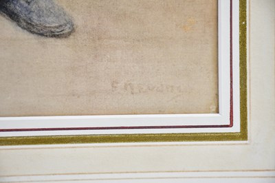 Lot 13 - F M EVANS; watercolour, 'Cornish Fisherfolk,...