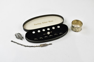 Lot 2202 - A hallmarked silver napkin ring, hallmarked...