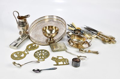 Lot 2044 - A collection of assorted silver plated items...