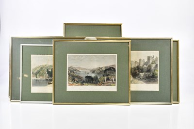 Lot 1593 - Eleven 19th century engravings, various scenes,...