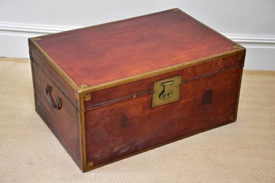 Lot 1114 - A 20th century Chinese blanket chest with gilt...