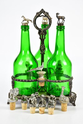 Lot 2037 - An early 20th century silver plated bottle...