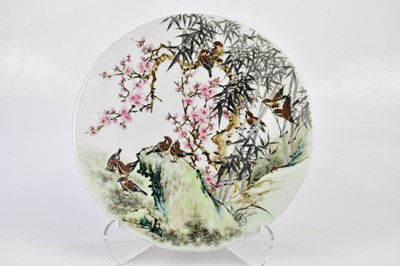 Lot 2678 - A Chinese handpainted Famille Rose dish...